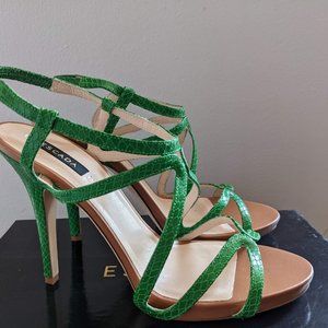 Escada Leaf Green 4" Heels Size 40
